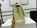 CC SMALL 23 FLAP BAG IN NEON YELLOW CALFSKIN GOLD HARDWARE - Image 10