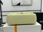 CC SMALL 20 FLAP BAG IN NEON YELLOW CALFSKIN GOLD HARDWARE - Image 9