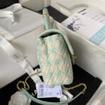 CC MINI 15 BAG IN GREEN MINT MIX WHITE WOOL TWEED - Image 8