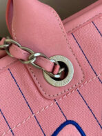 CC LARGE 50 TOTE BAG IN LIGHT PINK CANVAS WITH STRAP - Image 5