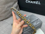 19 FLAP BAG 26 DARK GREY GOATSKIN SILVER HARDWARE - Image 3