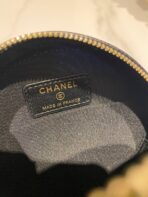 CC MINI 12 ROUND CHAIN BAG IN BLACK CALFSKIN GOLD HARDWARE - Image 7