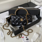 CC MINI 17 BAG IN BLACK CALFSKIN GOLD HARDWARE - Image 2