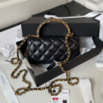CC MINI 17 BAG IN BLACK CALFSKIN GOLD HARDWARE - Image 3
