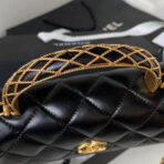 CC MINI 17 BAG IN BLACK CALFSKIN GOLD HARDWARE - Image 7