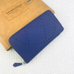 HM SILK'IN HOLED CLASSIC WALLET 20 COBALT GRAINED