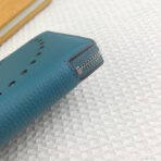 HM SILK'IN HOLED CLASSIC WALLET 20 CERULEAN GRAINED - Image 3