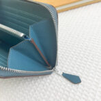 HM SILK'IN HOLED CLASSIC WALLET 20 CERULEAN GRAINED - Image 6