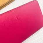 HM SILK'IN CLASSIC WALLET 20 RED PINK GRAINED - Image 2