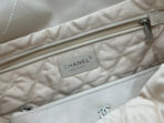 CC MEDIUM 37 HANDBAG IN BEIGE CREAM CALFSKIN SILVER HARDWARE - Image 7