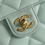 CC MINI 15 BAG IN SKY BLUE CALFSKIN GOLDEN HARDWARE - Image 5