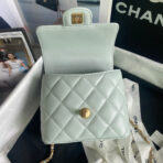 CC MINI 15 BAG IN SKY BLUE CALFSKIN GOLDEN HARDWARE - Image 3