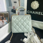 CC MINI 15 BAG IN SKY BLUE CALFSKIN GOLDEN HARDWARE - Image 4
