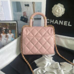 CC MINI 15 BAG IN LIGHT PINK CALFSKIN GOLDEN HARDWARE - Image 4