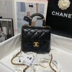 CC MINI 15 BAG IN BLACK CALFSKIN GOLDEN HARDWARE - Image 2
