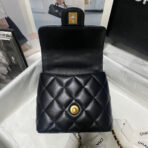 CC MINI 15 BAG IN BLACK CALFSKIN GOLDEN HARDWARE - Image 4