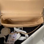 CC 26 CLUTCH WITH CHAIN BAG IN DARK BEIGE CALFSKIN - Image 5