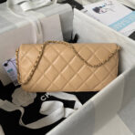 CC 26 CLUTCH WITH CHAIN BAG IN DARK BEIGE CALFSKIN - Image 3