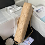 CC 26 CLUTCH WITH CHAIN BAG IN DARK BEIGE CALFSKIN - Image 10