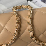 CC 26 CLUTCH WITH CHAIN BAG IN DARK BEIGE CALFSKIN - Image 9