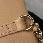 CC 26 CLUTCH WITH CHAIN BAG IN DARK BEIGE CALFSKIN - Image 8
