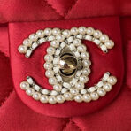 CC 26 CLUTCH WITH CHAIN BAG IN CHERRY RED CALFSKIN - Image 7
