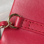CC 26 CLUTCH WITH CHAIN BAG IN CHERRY RED CALFSKIN - Image 9