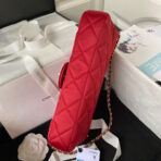 CC 26 CLUTCH WITH CHAIN BAG IN CHERRY RED CALFSKIN - Image 10