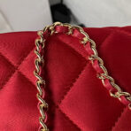 CC 26 CLUTCH WITH CHAIN BAG IN CHERRY RED CALFSKIN - Image 4