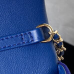 CC 26 CLUTCH WITH CHAIN BAG IN COBALT BLUE CALFSKIN - Image 7