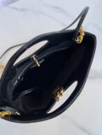 CC MINI 23 SHOPPING BAG IN GLOSSY BLACK MIX MUSTARD YELLOW CALFSKIN - Image 6