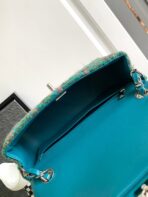 CC MEDIUM 20 CLASSIC BAG IN GREEN FOREST WOOL TWEED - Image 10