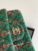 CC MEDIUM 20 CLASSIC BAG IN GREEN FOREST WOOL TWEED - Image 6