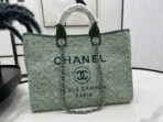 CC DEAUVILLE LARGE 38 TOTE BAG IN LIGHT GREEN CANVAS - Image 3