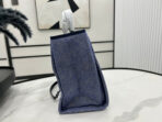 CC DEAUVILLE LARGE 38 TOTE BAG IN VIOLET PURPLE CANVAS WITH WHITE LOGO - Image 9