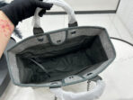 CC DEAUVILLE LARGE 38 TOTE BAG IN GREY CANVAS WITH BLACK LOGO - Image 6