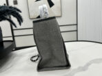 CC DEAUVILLE LARGE 38 TOTE BAG IN GREY CANVAS WITH BLACK LOGO - Image 9