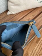 CC CLASSIC SMALL 15 ZIPPED POUCH IN TEAL GREEN GRAINED CALFSKIN - Image 9