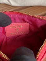CC CLASSIC SMALL 15 ZIPPED POUCH IN BLUSH RED GRAINED CALFSKIN - Image 10