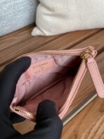 CC CLASSIC SMALL 15 ZIPPED POUCH IN LIGHT PINK GRAINED CALFSKIN - Image 9