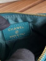CC CLASSIC SMALL 15 ZIPPED POUCH IN PINE GREEN GRAINED CALFSKIN - Image 10