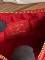 CC CLASSIC SMALL 15 ZIPPED POUCH IN CRIMSON RED GRAINED CALFSKIN - Image 10