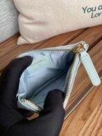 CC CLASSIC SMALL 15 ZIPPED POUCH IN SKY BLUE GRAINED CALFSKIN - Image 10