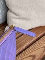 CC CLASSIC SMALL 15 ZIPPED POUCH IN AMETHYST PURPLE GRAINED CALFSKIN - Image 9
