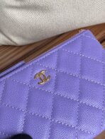 CC CLASSIC SMALL 15 ZIPPED POUCH IN AMETHYST PURPLE GRAINED CALFSKIN - Image 7