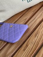 CC CLASSIC SMALL 15 ZIPPED POUCH IN AMETHYST PURPLE GRAINED CALFSKIN - Image 6