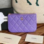 CC CLASSIC SMALL 15 ZIPPED POUCH IN AMETHYST PURPLE GRAINED CALFSKIN - Image 2