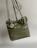 CC HOBO MINI 20CM OLIVE LAMBSKIN - Image 3