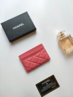 CC CARD HOLDER 11.2 BLUSH PINK CALFSKIN GOLD ICON - Image 6