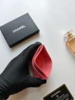 CC CARD HOLDER 11.2 BLUSH PINK CALFSKIN GOLD ICON - Image 5